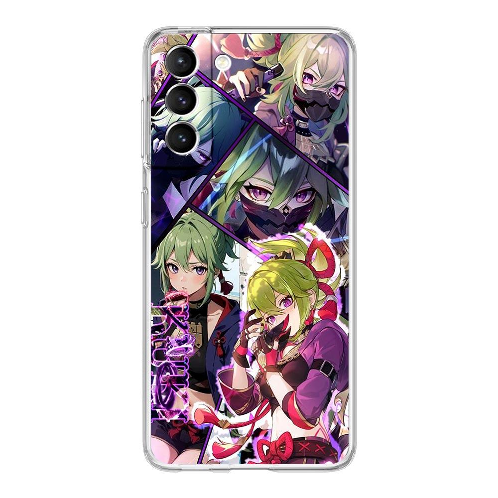 Etui na telefon dla Samsung Galaxy S24 Plus S23 S22 S21 S20 FE Ultra 5G S10 S10E S9 Miękkie Przezroczyste Etui Genshin impact ayato wanderer