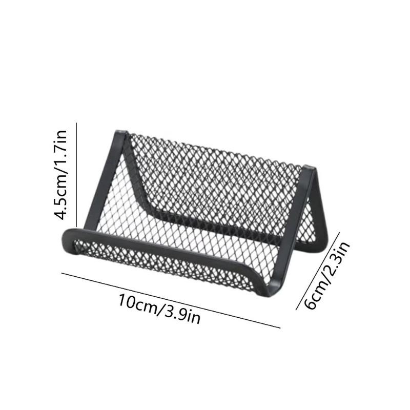 Metal Mesh Business Card Holders, 1Pack Durable Stainless Steel Card Stand for Desk, Office, and Business Use