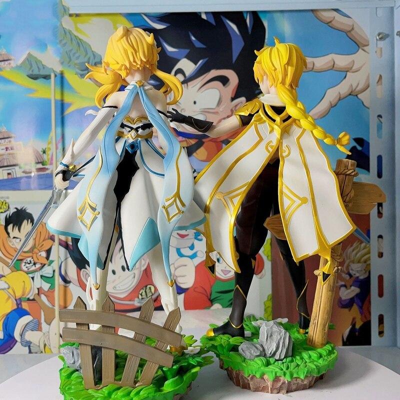 27cm Genshin Impact Anime Figurine Lumine Aether Action Figure Pvc Model Figure Statue Toy Collectible Decoration Kids Xmas Gift