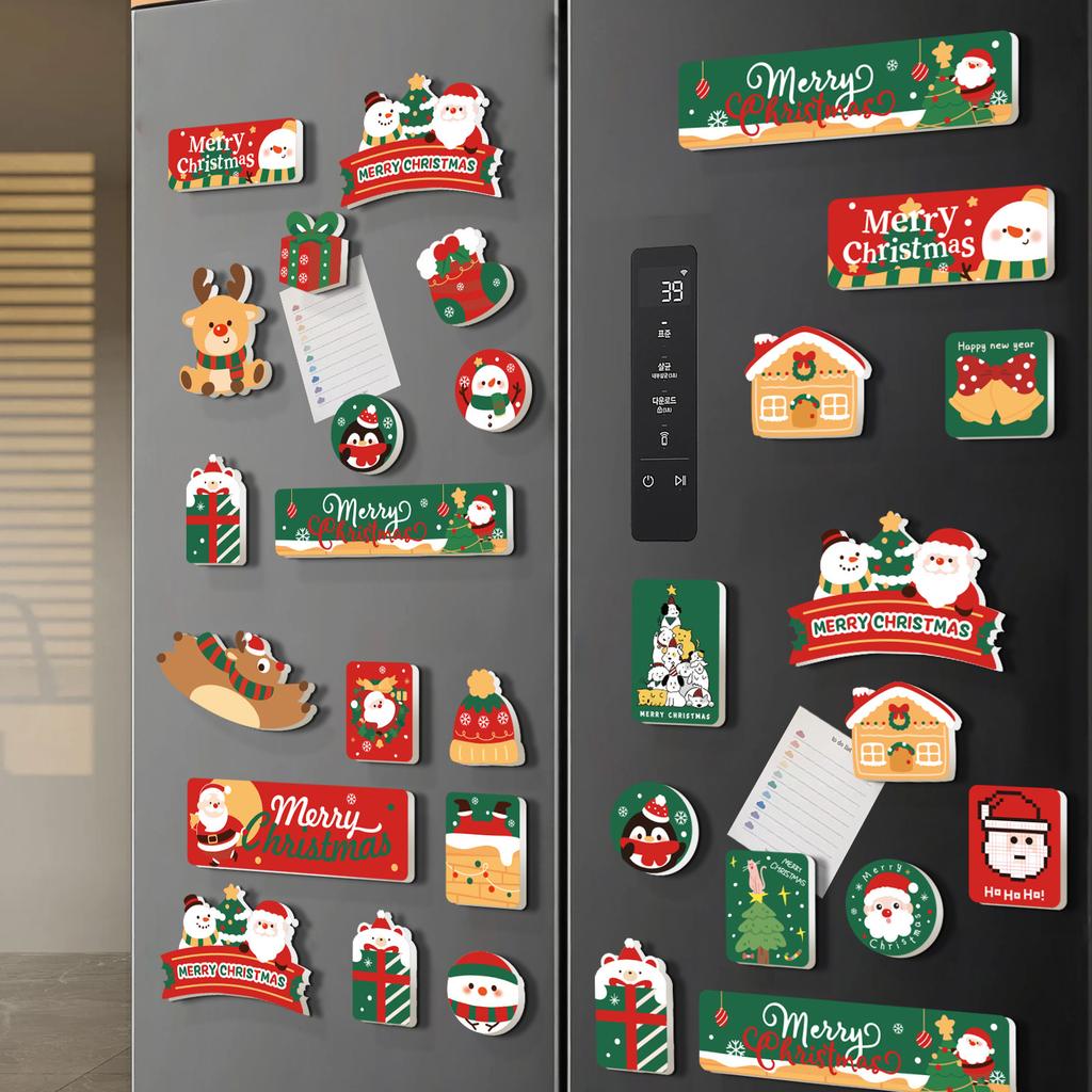 Christmas Santa Fridge Magnet soft Magnetic Sticker for Holiday Home Decor Festive Party Gift New Year Christmas Decorations