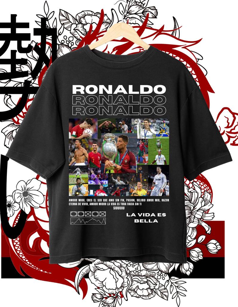 Men's Casual Wear Tee Portugal C Ronaldo CR7 Short Sleeved T-shirt Women Loose Large Size Tshirt Cotton No. 7 Riyadh Jersey Tops