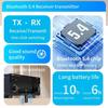 Bluetooth 5.4 Empfänger Sender 2-in-1 Drahtloser Bluetooth 3,5mm Aux Audio Adapter Mikrofon für Flugzeug TV Auto Laufband