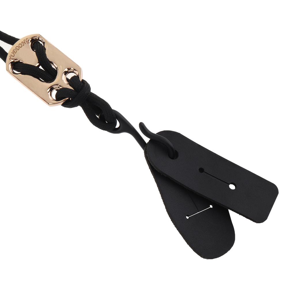 Adjustable Genuine Leather Saxophone Clarinet Neck Strap Single Shoulder Strap Metal Buckle