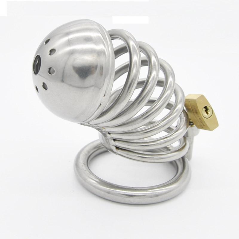 Stainless Steel  Cage Male Metal Chastity Device  Lock  Fetish Chastity Toys