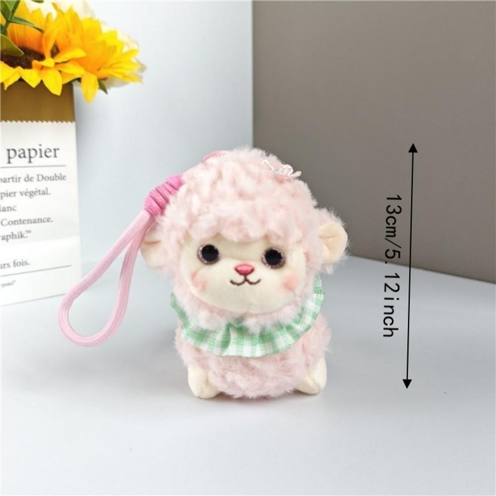 Lamb New Year Sheep Plush Doll Ornaments Fluffy Lamb Pendant Sheep Plush Keychain Bedroom Decor