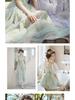 European Embroidered Multi-Color Floral Tulle Wedding Dress
