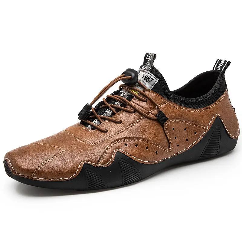 

Men s Luxury Leather Shoes Luxurious Trendy Durable Shoes Parties Commuting Daily Work Comfortable Flat Bottom Walking Shoes 40