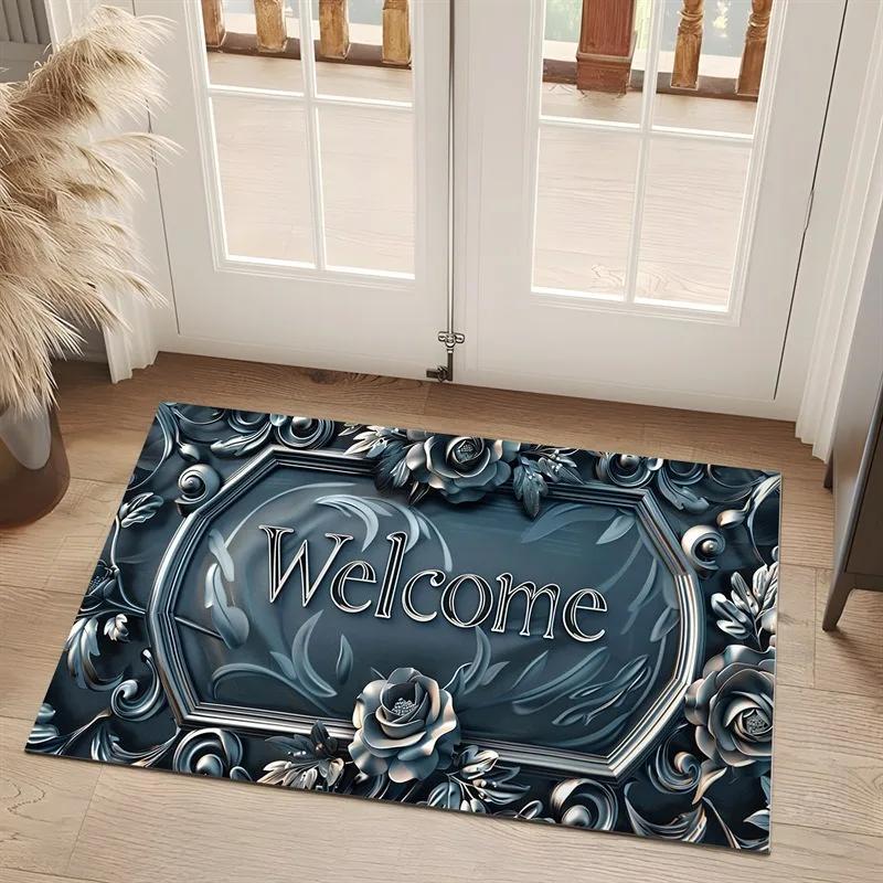 Welcome Entrance Doormat Home Decor Carpet Indoor Outdoor Floor Mat Living Room Bedroom Bath Kitchen Rug