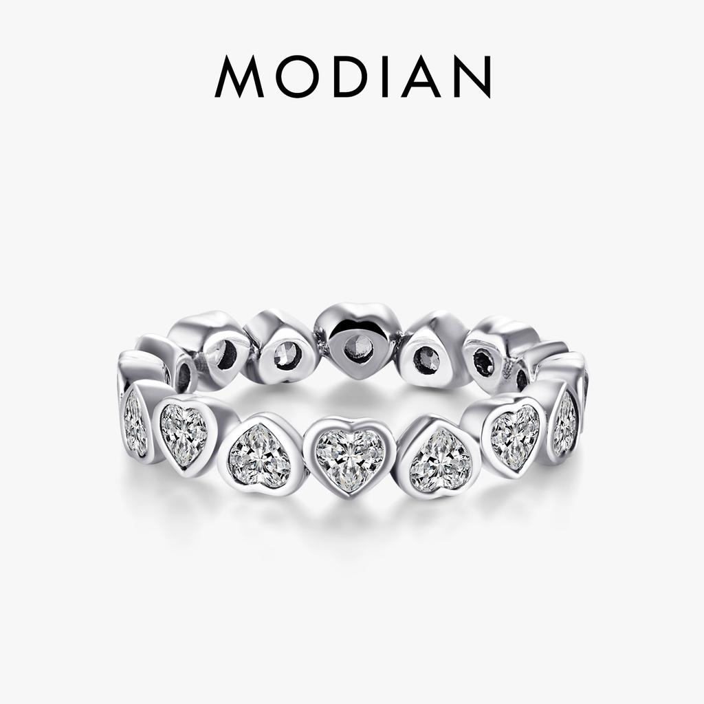 Fashion Classic Cubic Zirconia Jewelry Real 925 sterling silver Love Hearts Ring Eternity Simulated Ring Bands Jewelry