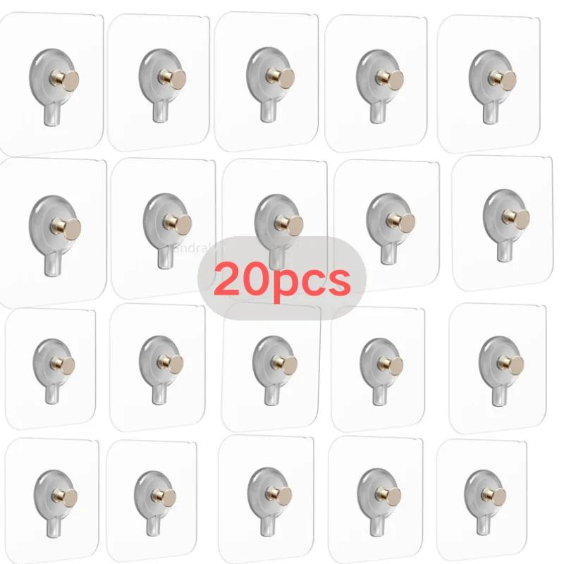 2-40 szt. Samoprzylepne Haczyki Ścienne Wieszaki na Plakaty Ramki na Zdjęcia Zegar Haczyki Śrubowe Bez Wiercenia Organizery Uchwyty Kuchenne Łazienkowe