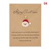 Charm Christmas Necklace for Women Men Merry Christmas Snowman Santa Claus Pendant Link Chain Necklace Xmas Jewelry Gifts