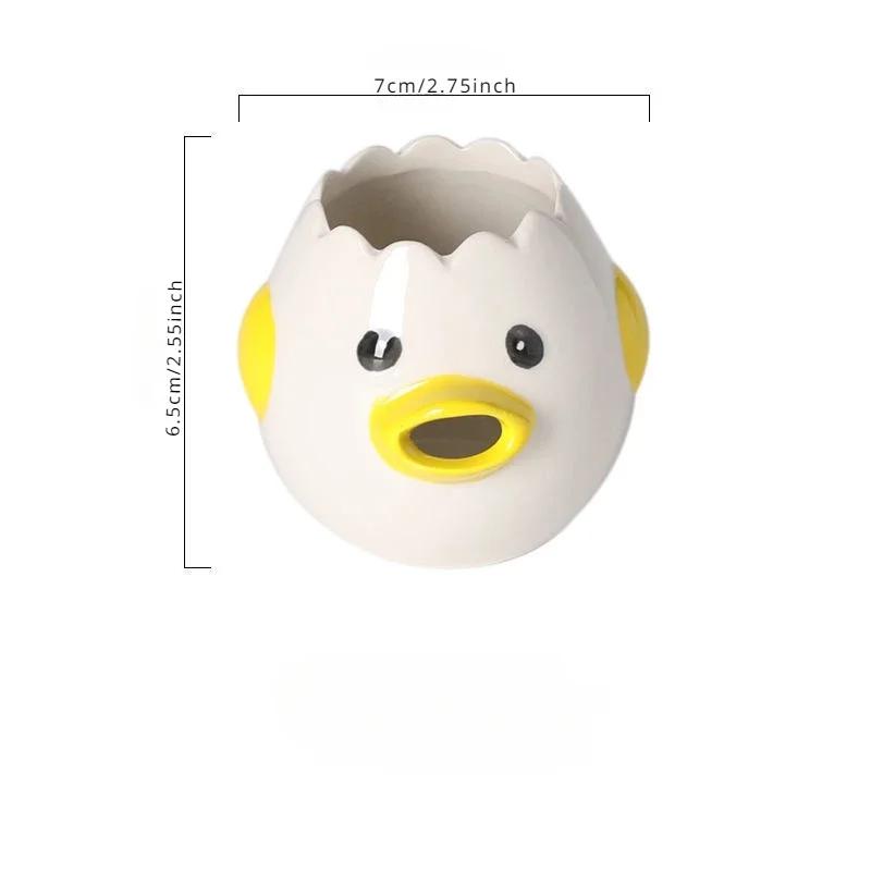 Nowy Kreatywny Separator Białka Jajka Kurzego Kreskówkowy Uroczy Kształt Ceramiczny Domowy Kuchenny Do Pieczenia Filtr Jajeczny w Płynie Łatwy do Czyszczenia