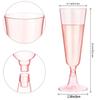 25pcs Champagne Glasses Disposable Cocktail Glasses Plastic Red Wine Glasses Tall Glasses Gold Powder Martini Glasses Party Bar