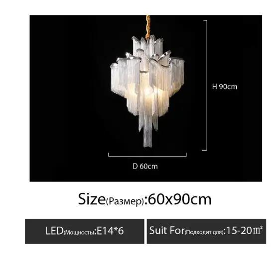 

Світлодіодна постмодерністська люстра з китицями, дворівнева будівля, лофт-апартаменти, люстра, вітальня італійської вілли, освітлення східців, розкіш