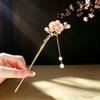 Ancient Style Floral Tassel Hairpins - Elegant Chinese High-End Xiuhe Hair Accessories