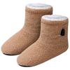 Red Light Therapy Heated Cotton Shoes: Winter Velvet, Thickened, Anti-Frost Foot Warmers.