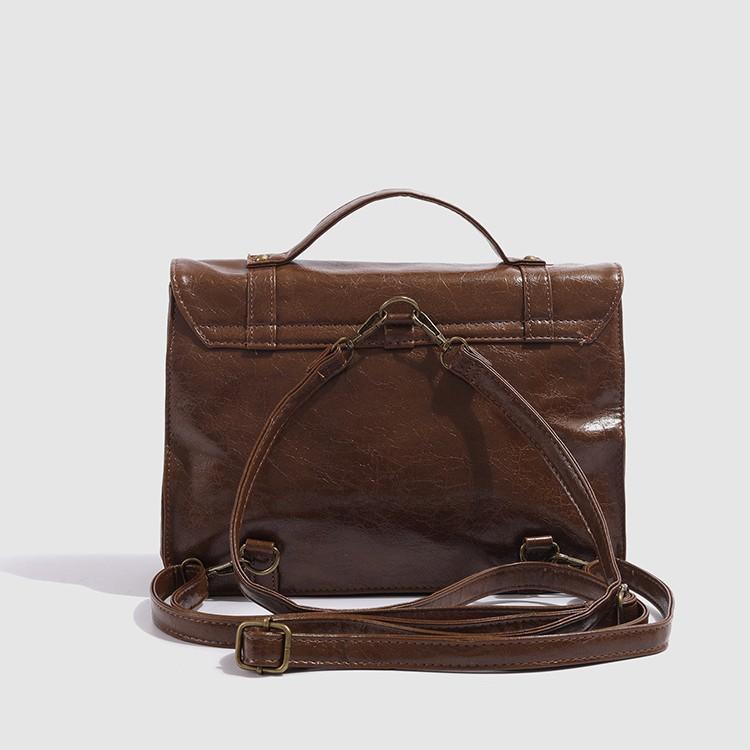 Large-capacity briefcase, Japanese-style JK uniform bag, vintage buckle messenger bag, college British-style backpack, crossbody bag