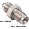 3AN Male to 3/8-24 Male Inverted Flare Stainless Steel Brake Adapter Fitting Connector 2PCS
