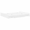Storage Bed Frame White 140 x 200 cm Particleboard
