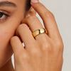 Gold Color Wedding Band Engagement Stainless Steel Ring for Women Men US Sizes 4 5 6 7 8 9 10 11 12 13 14 15