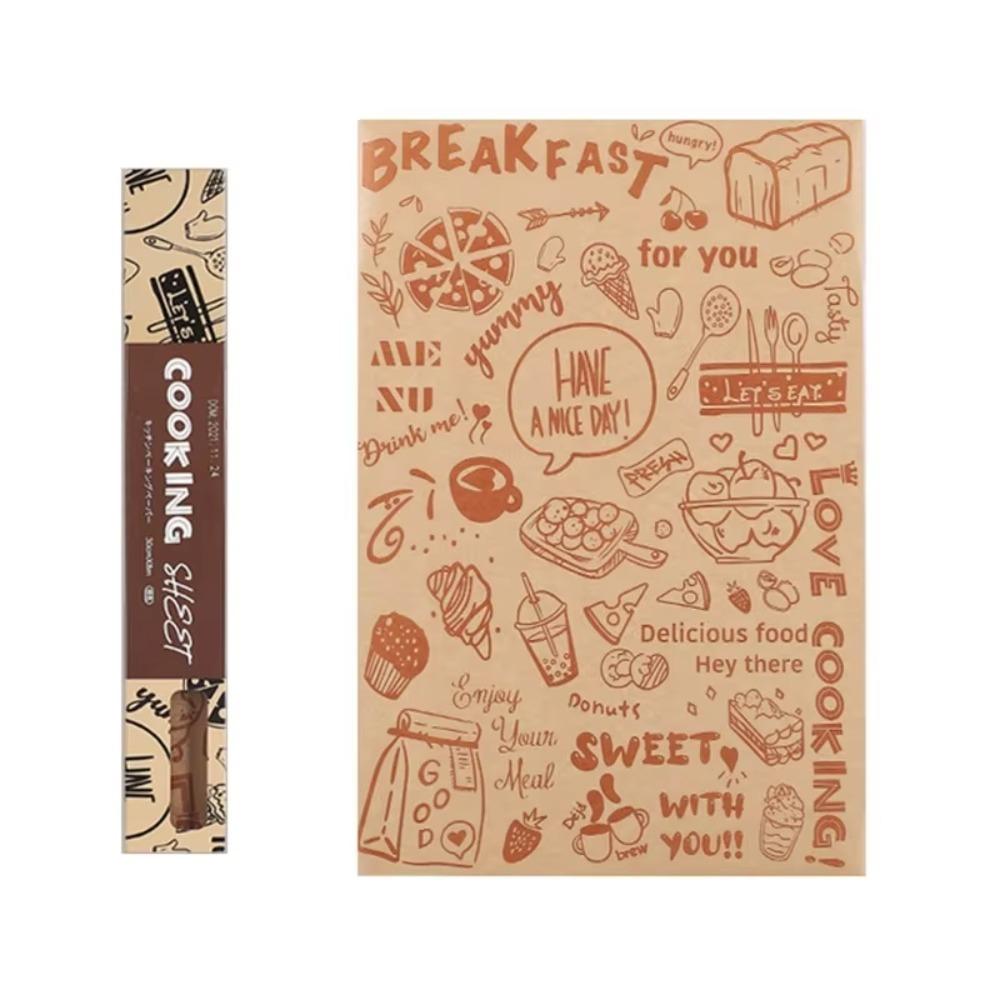 

Oil-Proof Food Wrapper Paper 8M Sandwich Wrapping Paper Multifunctional Parchment Paper Burger коричневый