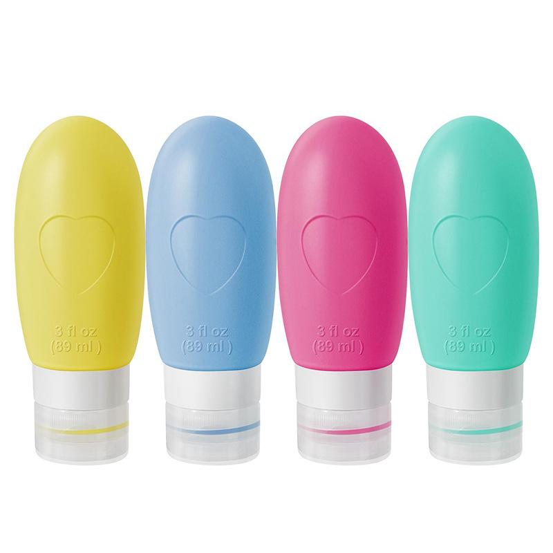 Fashion Silicone Small Travel Shampoo Bottle Set, Makeup Shampoo, Shower Gel, Facial Cleanser, Hand Cream, Skincare Products