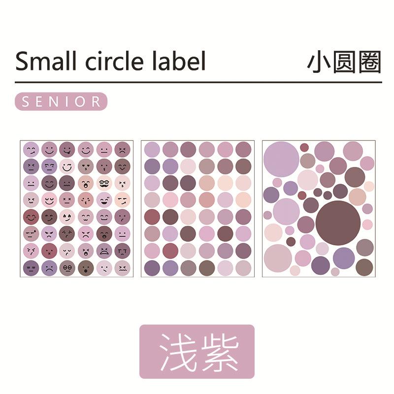 

Gift Korean Version of Ins Polka Dot Smiley Face and Paper Sticker DIY Diary Account Decoration Material Label Sealing Sticker