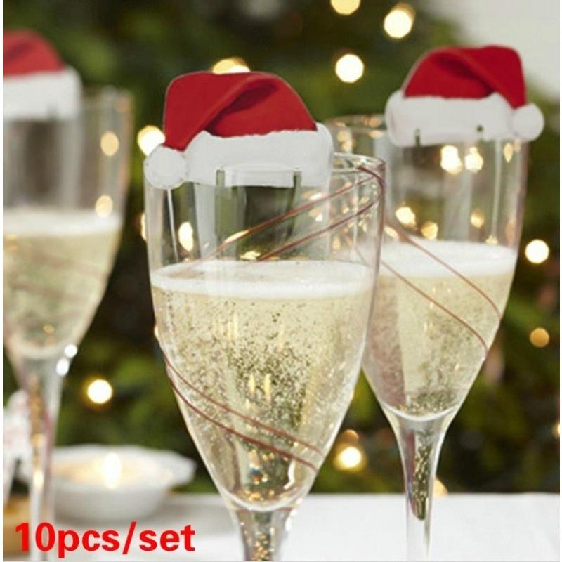 

Рождественские украшения - Колпачки для бокалов, 10 штук a pack of 10 tablets