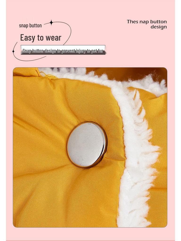 Warme, wasserdichte Baumwollweste für kleine und mittelgroße Hunde – Samtgefütterte Haustierbekleidung für Herbst und Winter