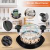Upgrate Chicken Shredder Tool Twist with Transparent Lid Ergonomic Handle Anti-Slip Base Dishwasher Safe Cleaning Brush