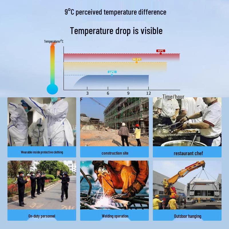 Cooling Vest for Summer Heatstroke Prevention - Ice Pack Refrigerated Clothing for Outdoor Workwear