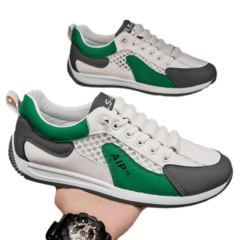 Sportliche Herrenschuhe Sommer atmungsaktives Hohlgeflecht Board-Schuhe Herren leichte weiche Sohle Freizeitschuhe