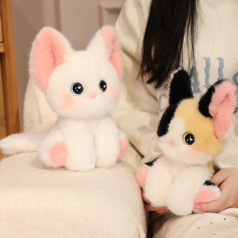 Soft Cute And Stuffed Cat Plush Soft Short Fur Desk Decoration For Office Home