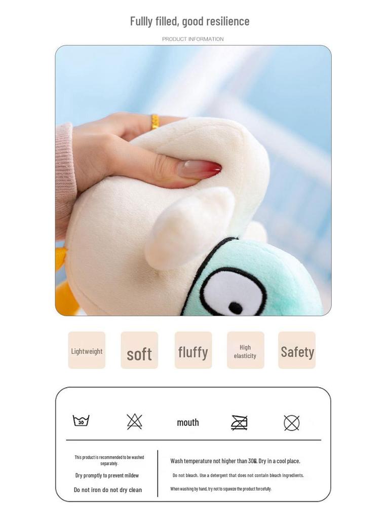 Adorable Duck Plush Toy – Cute Cartoon Comfort Doll Cushion for Kids