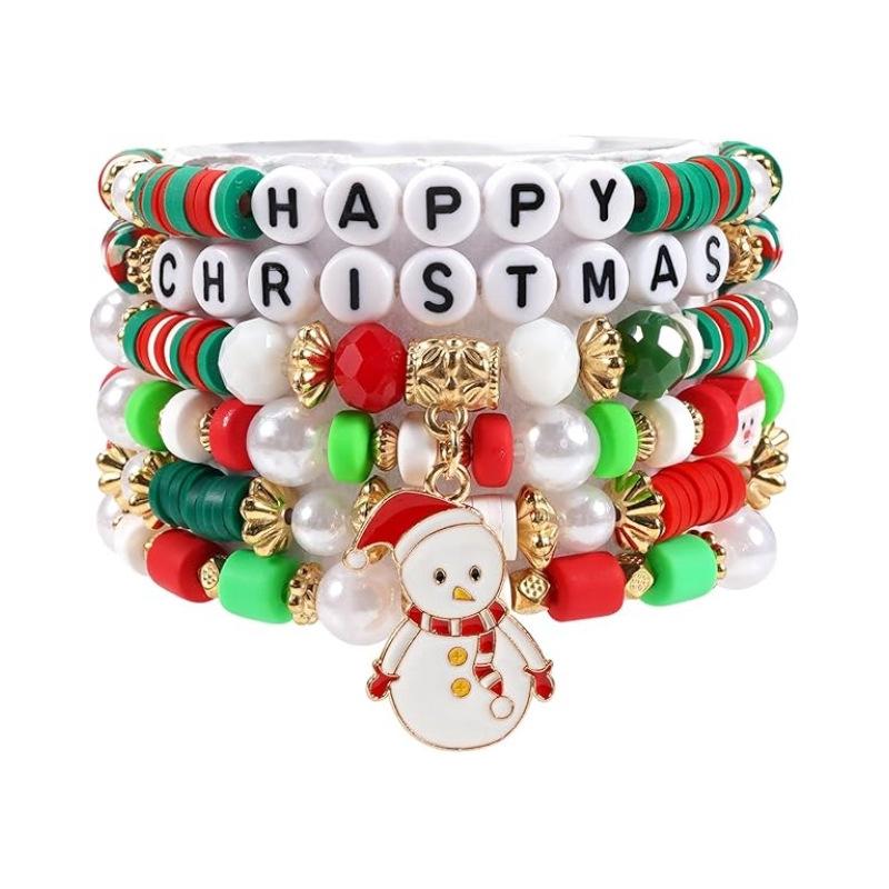 JYL TS Bracelet Christmas Stackable  Festive Elements Invites Holiday Blessings
