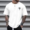 Los Angeles Letters Printed T-shirt Fashion Men's Europe and The United States Retro Style Short-sleeved Large Size T-shirt