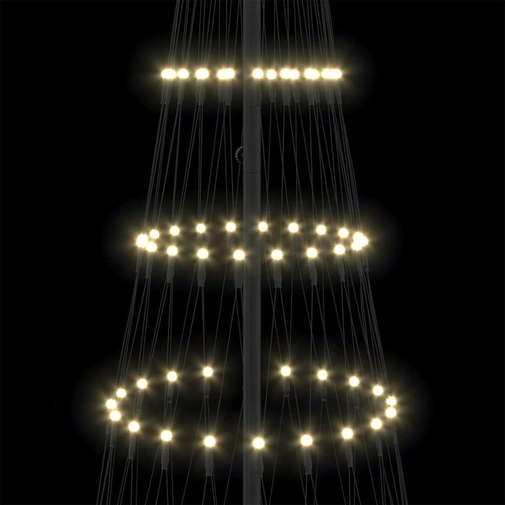 LED Christmas Tree with 295 LEDs Warm White 250 cm Metal