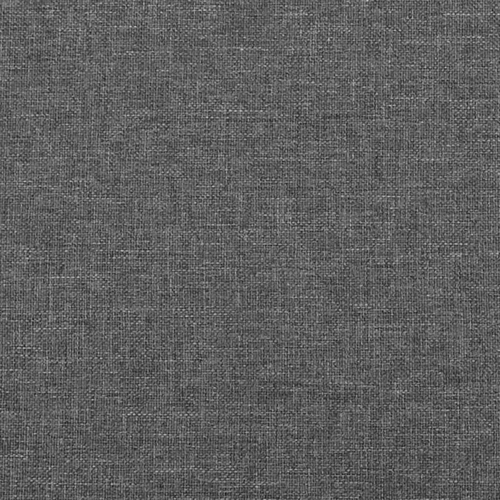 Bed Frame without Mattress Dark Grey 140 x 190 cm Fabric