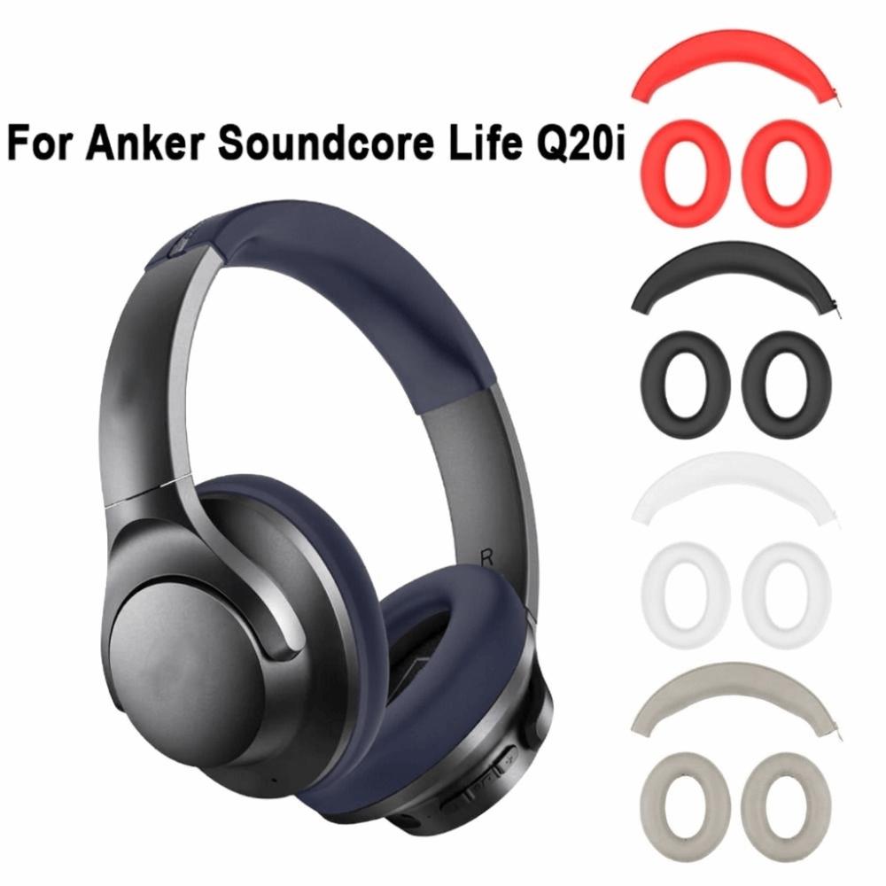 Silicone Ear Pads Cushion Cover Earmuff Headband Protective Cover for Anker Soundcore Life Q20i