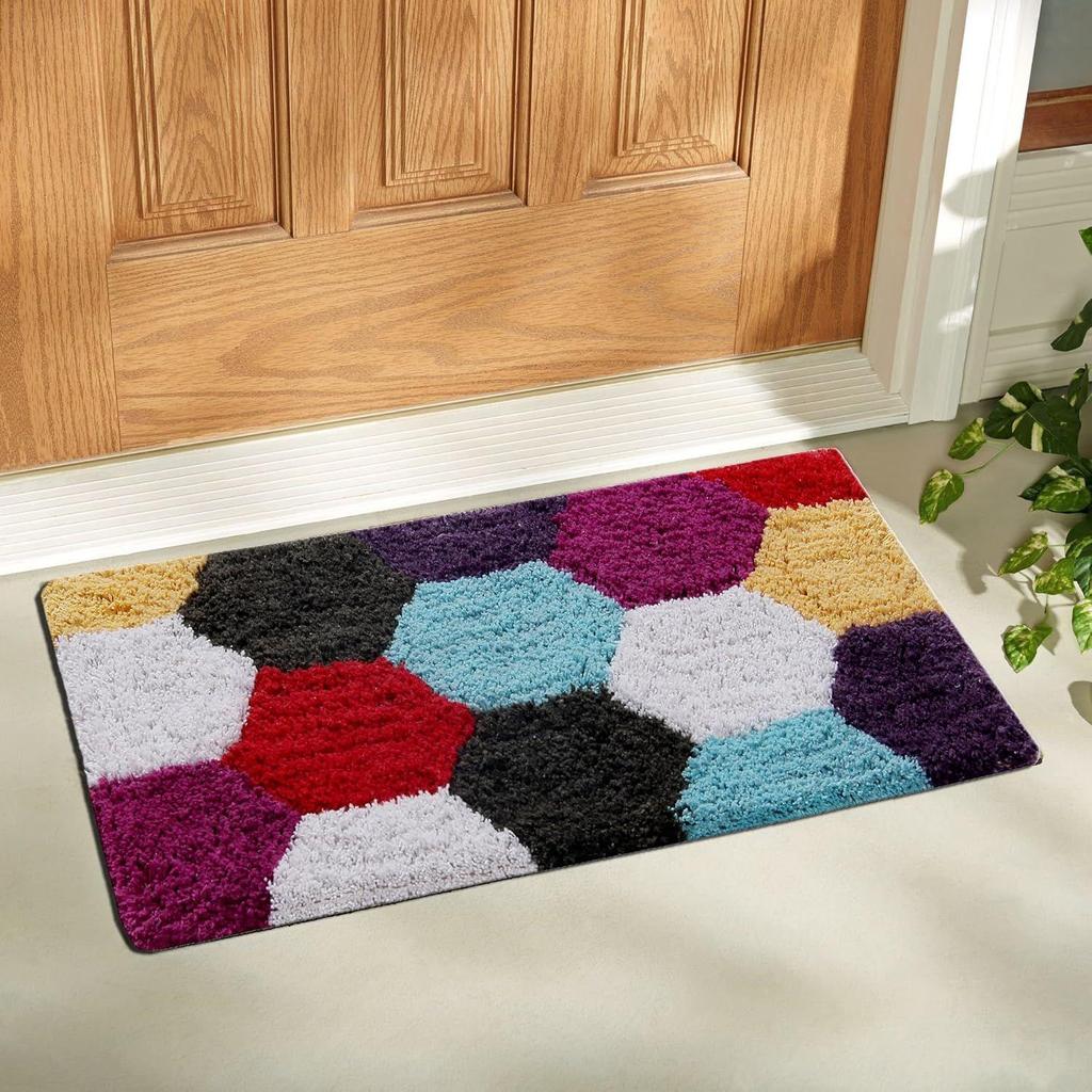 Cotton Door Mat (Multicolor, Standard)