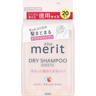 Merit Dry Shampoo Sheets 20 Count Lightweight Hair Control Type