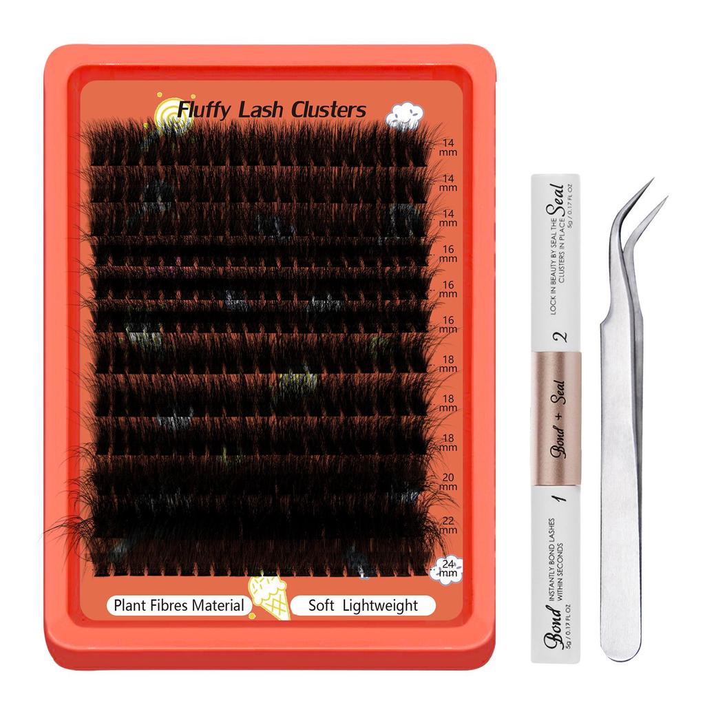 240 Large Capacity 3D Fluffy Faux Mink Eyelash Clusters - 80D/100D Segmented Stereo Self-Grafting Lashes.