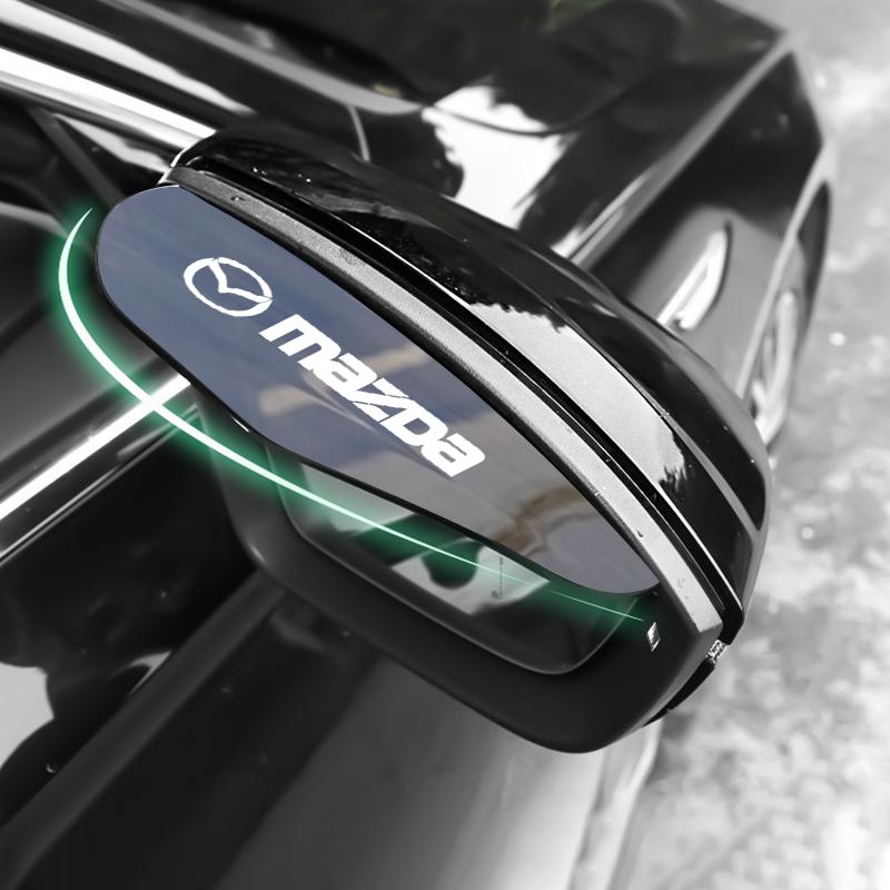 2 Stück Auto Rückspiegel Seitenansicht Regenbrett Sonnenblende Augenbrauenschutz Für Mazda 3 7 8 Atenza Axela 5 6 323 500 RX7 RX8 CX9 CX30 CX7 CX6 CX5