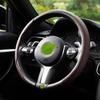 "Ultra-Thin Nappa Perforated Clip-On Steering Wheel Cover: Warm in Winter, Cool in Summer, Non-Slip Design"