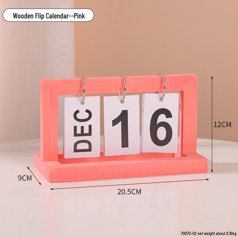 2025 Trä Väggkalender: Kreativ bordsdukning & Fotodatumkort för förskolan