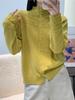 Cozy Autumn Winter Knit Cardigan With Floral Pattern And Round Neck For Women