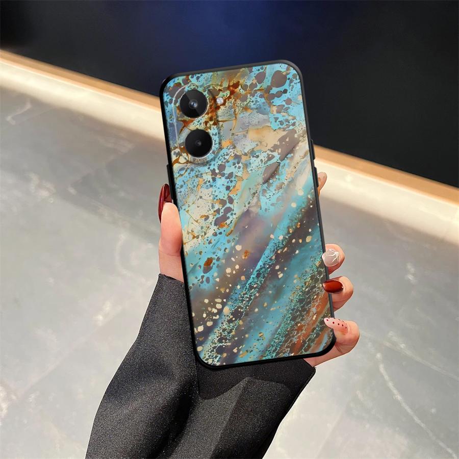 Retro Rust Marks Case for Realme C25 C21 C33 C35 C53 C55 GT Master Neo2 12 14 C15 C12 Nazro 50 50i P3 Ultra 11 Pro Phone Cover