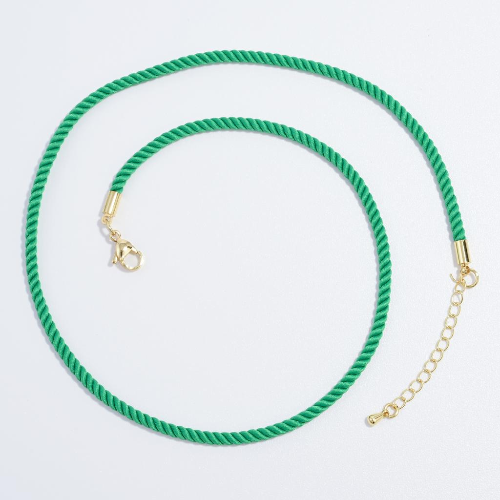ZHUKOU Braided Cord Necklace Handmade DIY Jewellery Making Accessories Total chain length: approximately 19.69 inches