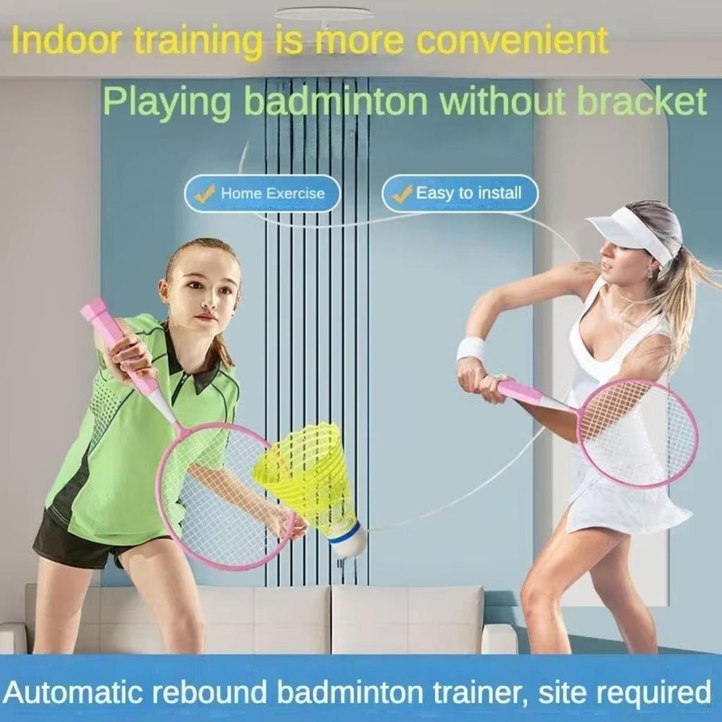 Accompanying Practice Traininer Badminton Rebound Spin Self Training Badminton Batting Stretch Self Training Shuttlecock