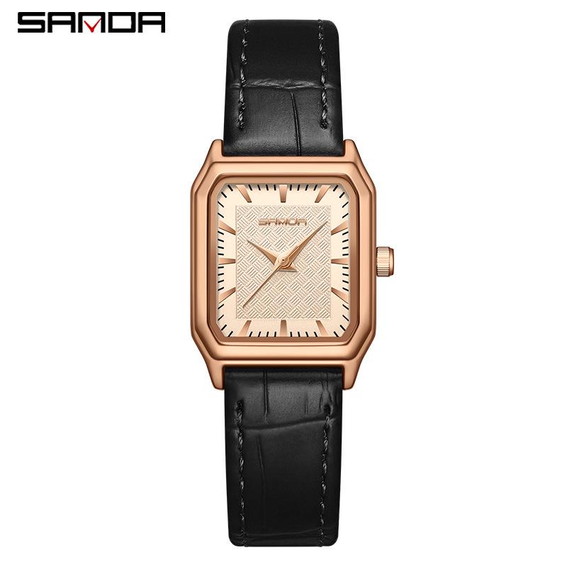 Orologio da Commute Quadrato al Quarzo Moda Retro Coreana da Donna Sanda